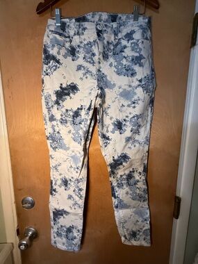 Jordan Cream and Navy Tie-Dye Denim Jeans - Size 8